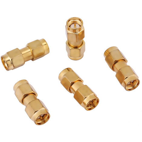 5 adaptateurs RF SMA mâle-mâle droits pour câbles antenne (1/5)