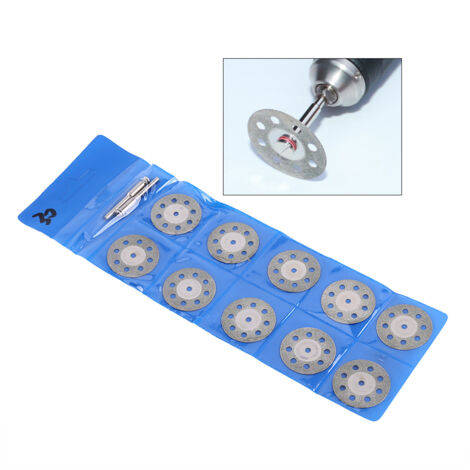 10 disques diamant 30mm pour outil rotatif, meules de coupe avec mandrins et accessoires (1/5)