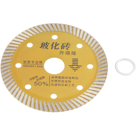 Disque diamant 105 mm pour béton et granit, coupe marbre et carrelage ...