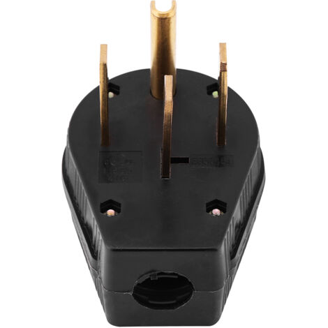 Prise industrielle américaine 4 broches NEMA 14-50P, 50A 250V, angle droit pour charge lourde (1/5)
