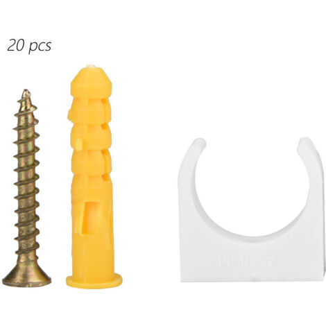 20 colliers de fixation en U pour tuyaux 16-32 mm avec vis et écrous (lot) (1/5)