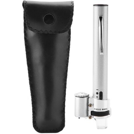 Loupe de Bijoutier 100X Lumineuse, Microscope Portable avec Lentille Grossissante pour Examen de Bijoux (1/5)