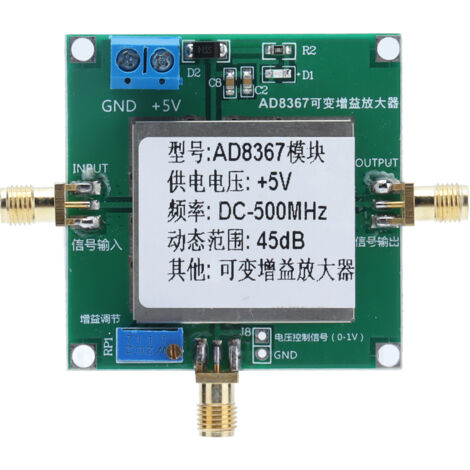 Amplificateur à Gain Variable AD8367, 500 MHz, 45 dB, Alimentation 5V pour Applications RF et Industrielles (1/5)