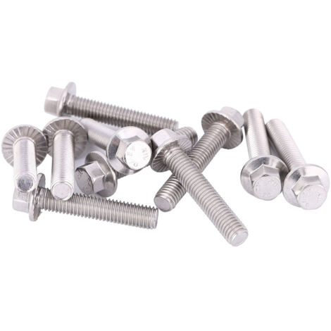 10 pièces Vis à tête hexagonale M8 Acier inoxydable 304 avec joint et rondelle