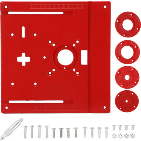 Machine à bois précise avec plateau aluminium pour scie sauteuse et défonceuse, accessoire d'atelier professionnel. (1/5)