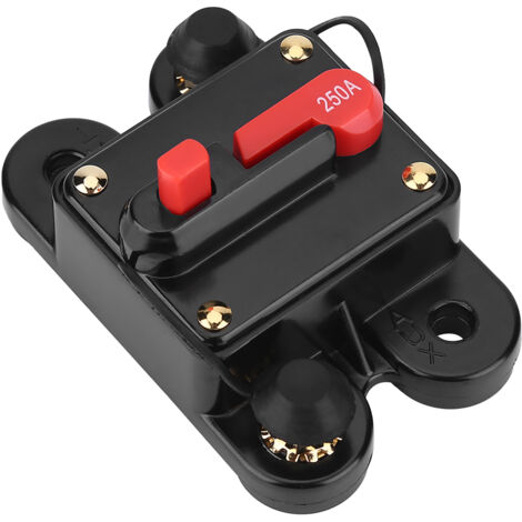 Disjoncteur Réarmable 250A 12V DC pour Système Audio Voiture, Bateau, Moto - Protection Fusible (1/5)
