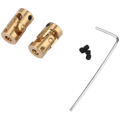 Joint universel en laiton 3x3mm, 2 pièces pour accouplement moteur et direction - DIY