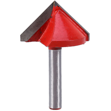Fraise à rainurer en V 1/4" pour défonceuse, gravure sur bois et chanfreinage (1/5)