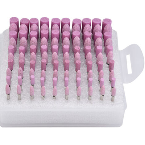 100 Pièces Têtes de Meulage Diamantées pour Outil Rotatif, Tige 3mm - Accessoires Polissage (1/5)