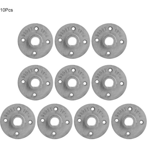 10 pièces support de plancher DN15 1/2" en alliage d'aluminium à 4 trous pour fixation d'étagères filetées (1/5)