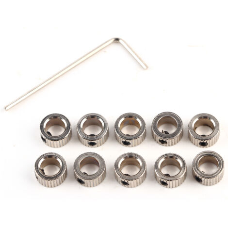 10 Collier de Serrage pour Arbres en Ferronickel Électroplaqué, Anneau de Verrouillage 6.1mm (1/5)