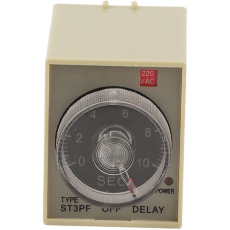 Minuteur à Délai Réglable ST3PF, Temporisateur Coupure AC 220V, Réglage 10 Secondes, Accessoire Électrique (1/5)