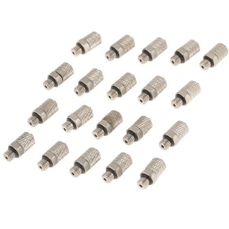 20 Pièces Raccord Pneumatique Rapide M5 4mm, Connecteur Droit Mâle pour Tuyau d'Air Mini (1/5)