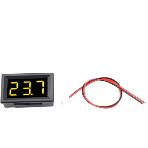 Voltmètre Numérique DC 2.5-30V avec Affichage LED Jaune 0.56 Pouce