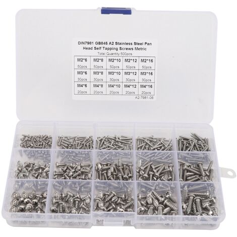 500 pièces Vis en Acier Inoxydable M2 M3 M4 - Kit de Fixation Universel Résistant à la Corrosion (1/5)