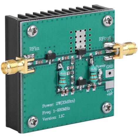 Amplificateur RF Large Bande 1-930MHz 2W, Connecteur SMA Femelle pour Antennes et Récepteurs