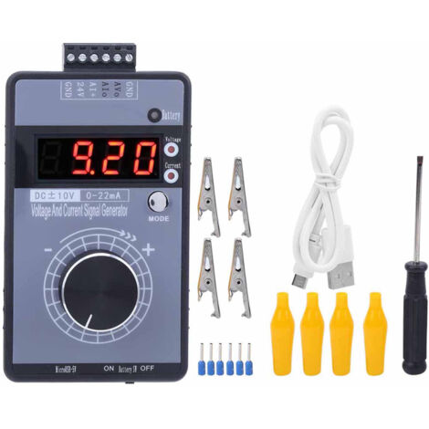 Générateur de signal analogique portable 0-10V/0-22mA pour simulateur de courant et tension (1/5)