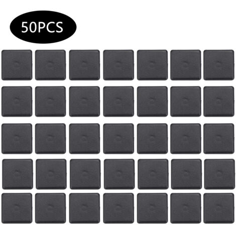 50 Capsules de Finition Noires pour Profilés Aluminium 2020 3030 4040, Bouchons Plastique pour Systèmes de Fixation, Conformes aux Normes UE (1/5)