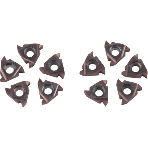 10 plaquettes de tournage AG55 16ER pour filetage CNC, lot de 10 inserts carbure (1/5)
