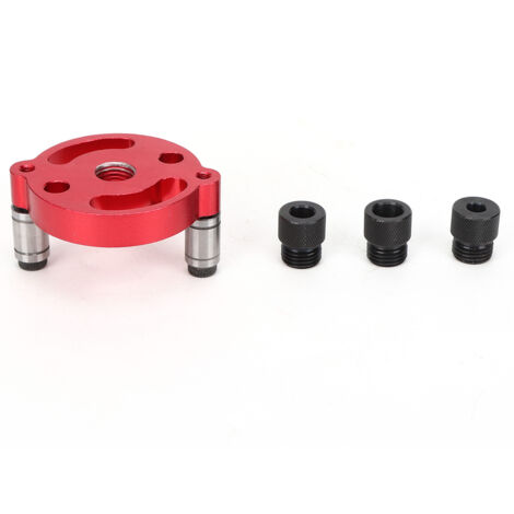 Perceuse manuelle en alliage d'aluminium pour perçage précis - Kit de 4 poinçons et forets droits (Lot rouge A1) (1/5)