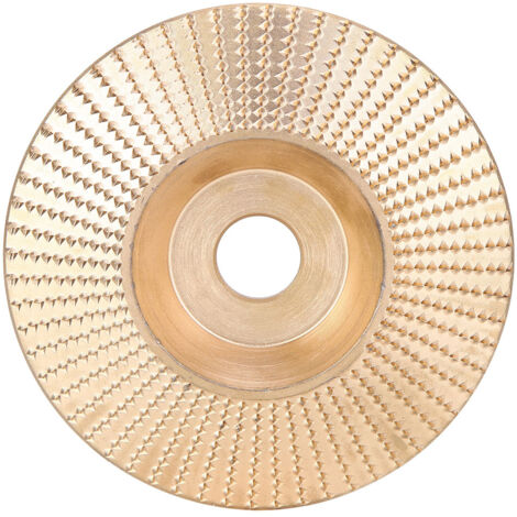 Disque de façonnage biseauté 100mm pour meuleuse d'angle, parfait pour bois, plastique et matériaux composites. (1/5)