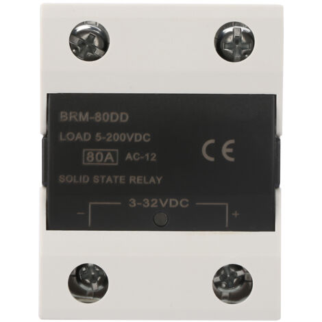 Relais statique SSR DC BRM-80DD 80A, commande 3-32V pour applications industrielles (1/5)
