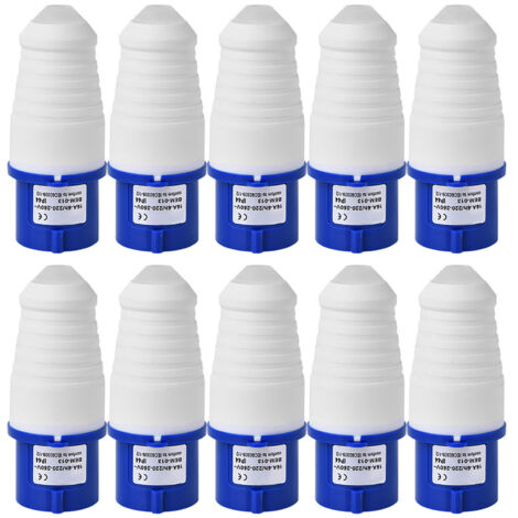 10 Pièces Connecteur de Prise Industrielle IP44 16A 250V - BEM-013 3 Pôles Étanche pour Usage Extérieur (1/5)