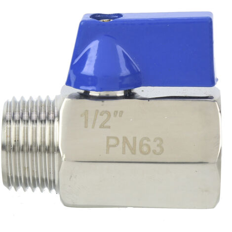 Robinet à bille 2 voies en acier inoxydable, raccord BSPP mâle/femelle pour installation de plomberie (1/5)