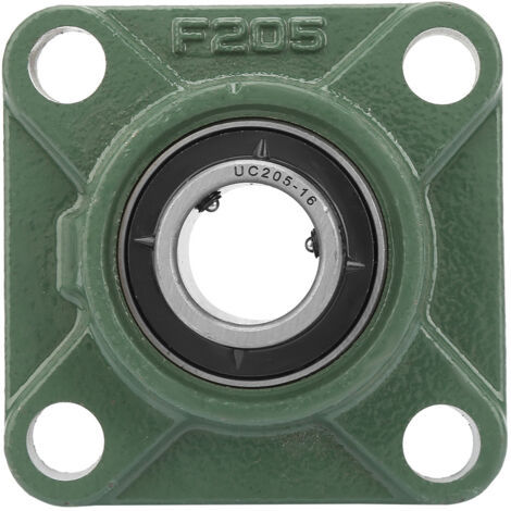 Palier à semelle carrée UCF205-16 pour roulement à billes, dimensions 30mm x 25.4mm, avec 4 trous de fixation.