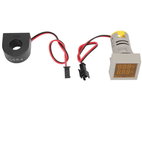 Voltmètre Ampèremètre Numérique LED Jaune - Mesure Double Tension Courant