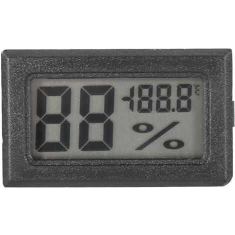 Thermomètre Hygromètre d'Intérieur Numérique - Contrôle Humidité et Température pour Salon, Chambre, Bureau (Affichage LCD, Noir) (1/5)