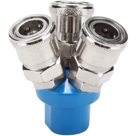 Raccord Pneumatique à 3 Voies Type C 1/4" pour Compresseur - Connexion Rapide (1/5)