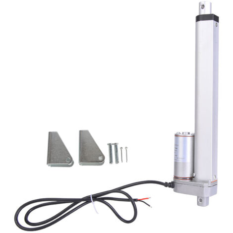 Actionneur linéaire DC 12V 300N 250mm, moteur électrique 30mm/s IP45 pour portail, meuble et automation (1/5)