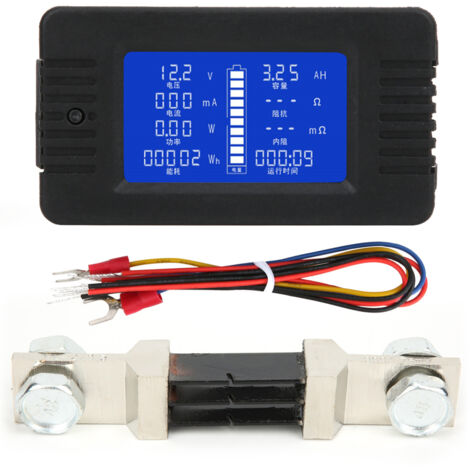 PZEM-015 Multimètre Numérique LCD 300A avec Shunt - Testeur de Batterie Multifonction