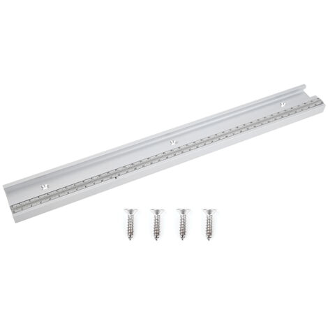 Rail en T en Alliage d'Aluminium 400mm avec Échelle pour Glissière de Menuiserie, Accessoire de Guidage Précision (1/5)