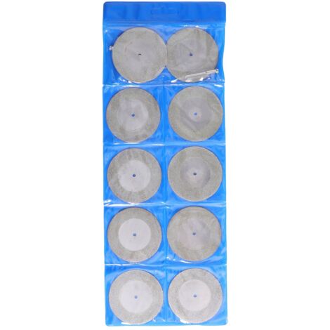10 disques diamantés fins 60mm pour coupe et meulage bois métal pierre - Lot de 10 avec tige (1/5)