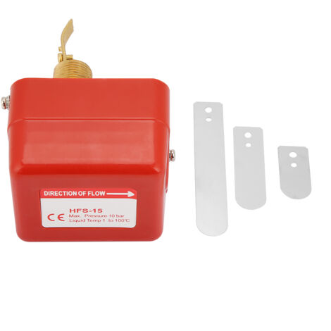Interrupteur de Débit d'Eau 1/2" 6-380V, Capteur de Débit à Palette pour Systèmes Hydrauliques (1/5)