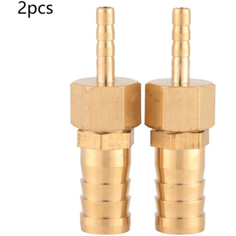 Raccord laiton 2 pièces, réducteur et bouchon à embout barbelé 4-12mm pour tuyau flexible (1/5)