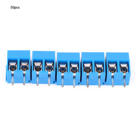 Bloc de connexion à vis 2 pôles 5mm pour PCB - Lot de 50 - Borne de circuit imprimé (1/5)