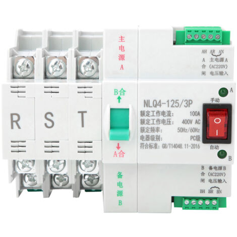 Interrupteur de Transfert Automatique 3P 100A 400V pour Double Alimentation (1/5)