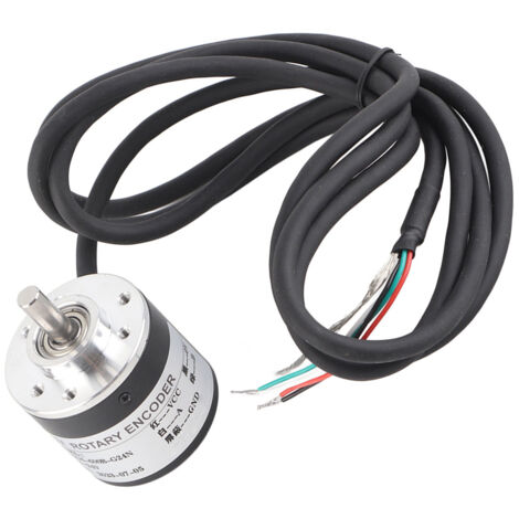 Encodeur rotatif magnétique incrémental 600 impulsions par tour, tension 5-24V, sortie deux phases AB, axe de 6mm (1/5)
