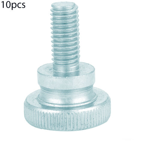 10 vis à oreilles M8 en acier zingué, tête plate moletée - Lot de 10 (M8x18) pour fixation rapide (1/5)