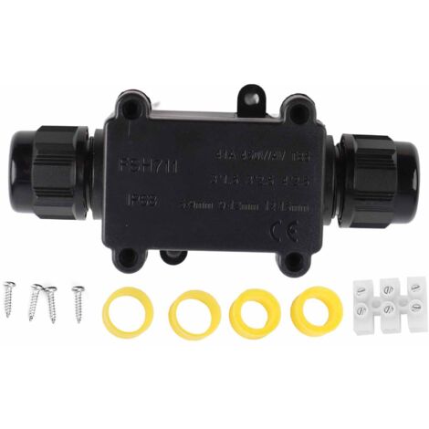 Boîte de jonction étanche IP68 pour câbles extérieurs, coffret de protection 2 entrées pour installations souterraines (1/5)