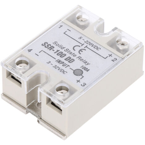 Relais à Semi-conducteur SSR DC SSR-100DD, Commutateur à État Solide Haute Puissance 5-220VDC (1/5)