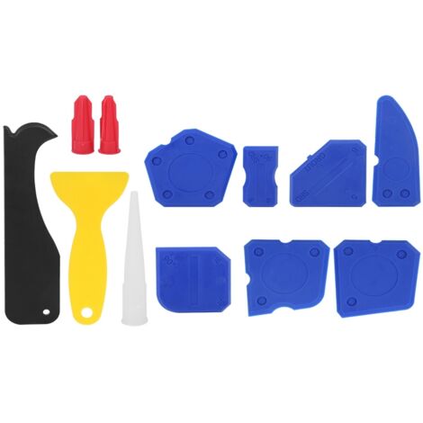 12 Pièces Spatule à Joints en Silicone, Outil de Lissage pour Carrelage et Plinthes, Kit de Finition Professionnel pour Maçonnerie (1/5)