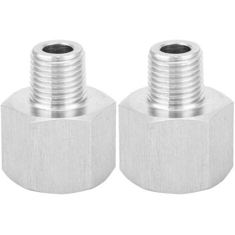 2 Pièces Raccords Réducteurs BSP en Acier Inoxydable, Filetage Femelle 1/2" vers Mâle 1/4", Adaptateurs pour Tuyauterie (1/5)