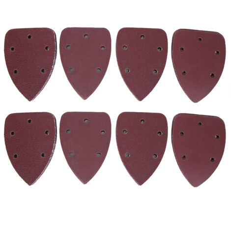 40 Pièces Papier Abrasif Triangle avec 5 Trous pour Ponçage Fin 140x90mm (1/5)