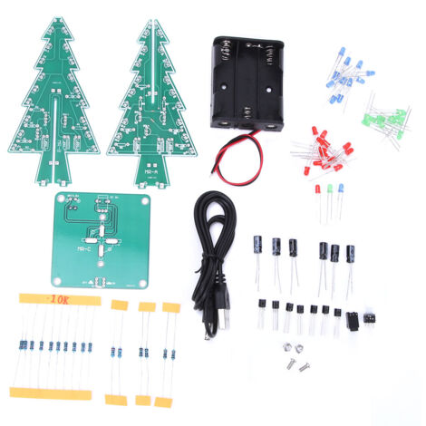 Arbre de Noël 3D DIY à LED Musical - Kit de Montage Électronique avec Multicolore - Décoration Festive (1/5)