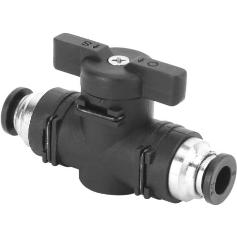 Soupape de régulation manuelle pneumatique, raccord rapide double face noir pour outils industriels (BUC-06) (1/5)
