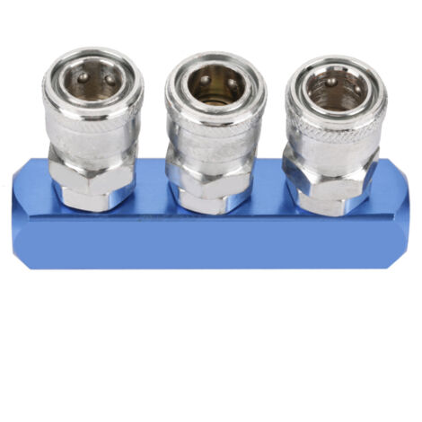 Raccord Pneumatique à 3 Voies 12mm Femelle, Connexion Rapide PT1/4 pour Tuyauterie d'Air (1/5)